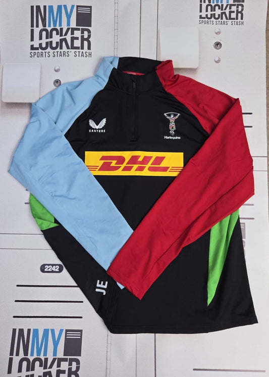 Jordan Els - Initialled Harlequins Castore 1/4 Zip Training Top [Black]