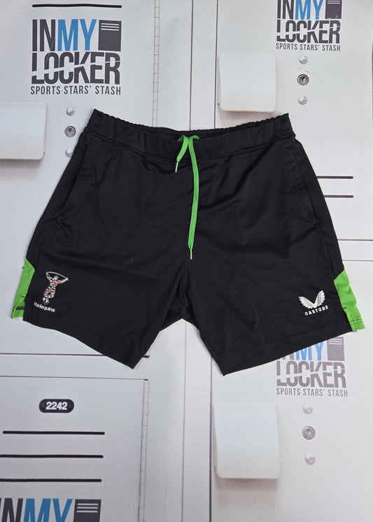 Jordan Els - Initalled Harlequins Castore Gym Shorts [Black]