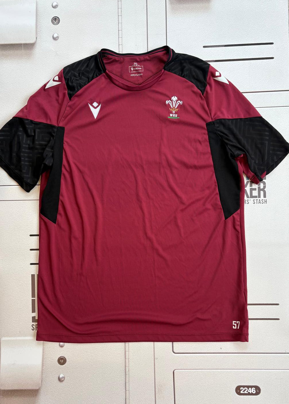 Henry Thomas - Wales Rugby Gym T-Shirt [Maroon and Black]