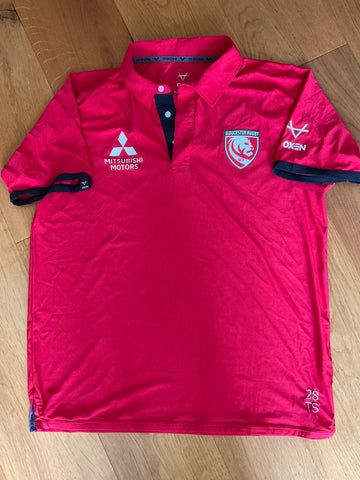 Tom Seabrook - Gloucester Rugby Polo Shirt [Red & Black]