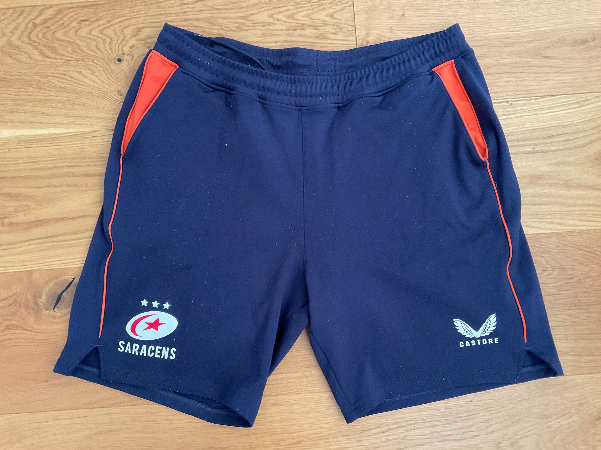 Robin Hislop - Saracens Fleece Shorts [Blue & Orange]