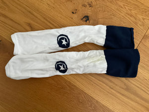 Robin Hislop - Saracens Footless Socks [Blue & White]