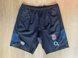 Women’s England Rugby -Gym Shorts [Black & Blue]