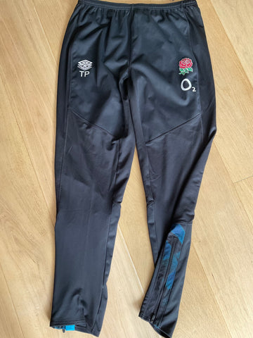 Tom Pearson - England Rugby Drill Pants [Black with Blue]