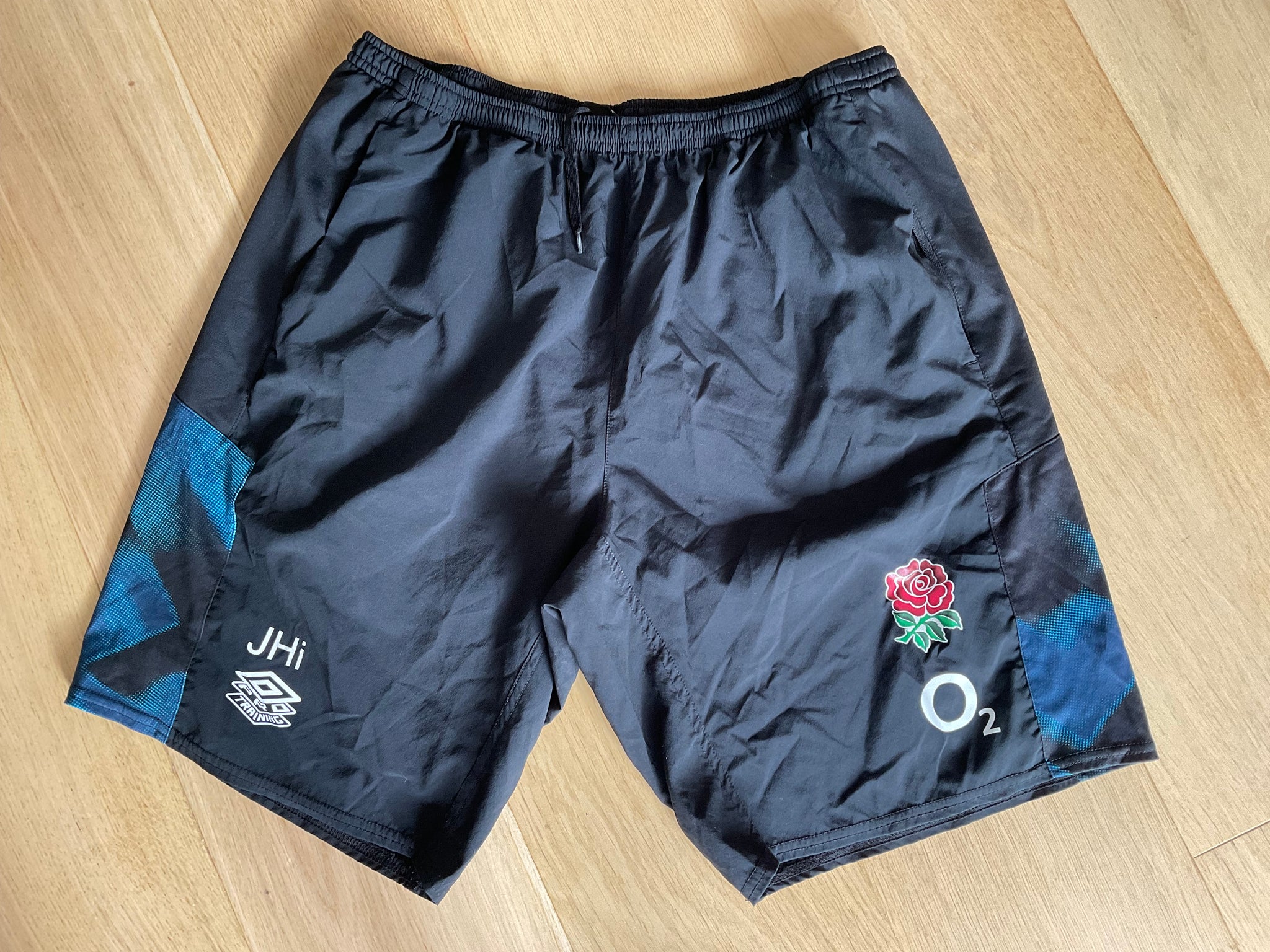 Jonny Hill - England Rugby Gym Shorts  [Black & Blue]