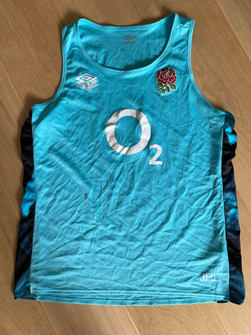 Jonny Hill - England Rugby Gym Vest  [Blue & Black]