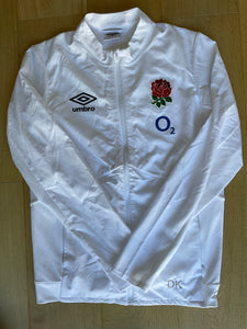 England Rugby Anthem Jacket [White with Red Rose]