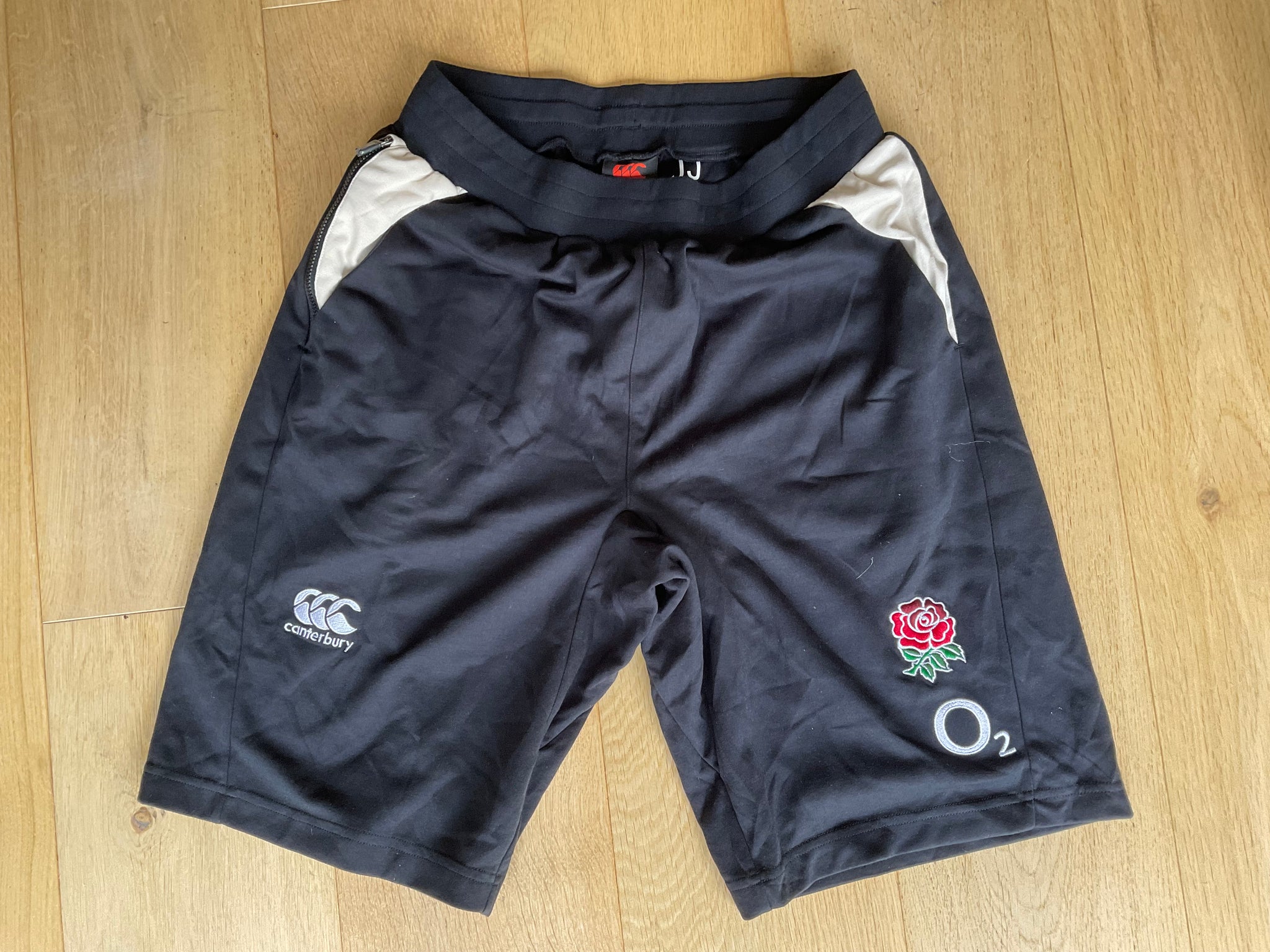 Jonathan Joseph - England Rugby Fleece Shorts [Black & Ivory]