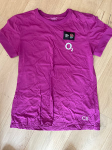 CS Initials - England Rugby Travel T-Shirt [Pink]