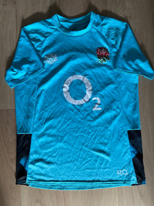 Raffi Quirke - England Rugby - Gym T-Shirt [Light Blue with Dark Blue]