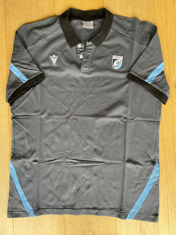 Thomas Young - Cardiff Rugby Polo Shirt [Grey, Black & Blue]