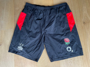 Louis Lynagh - England Rugby Gym Shorts [Black & Orange]