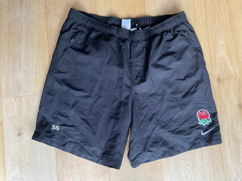Simon Shaw - England Rugby Gym Shorts [Black]