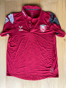 Copy of Tom Seabrook - Gloucester Rugby Polo Shirt [Red & Grey]