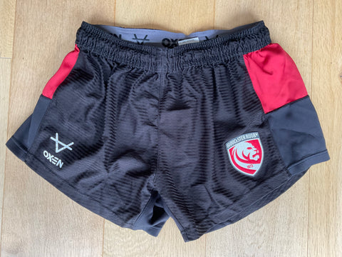 Tom Seabrook - Gloucester Rugby Training Shorts [Black & Red]