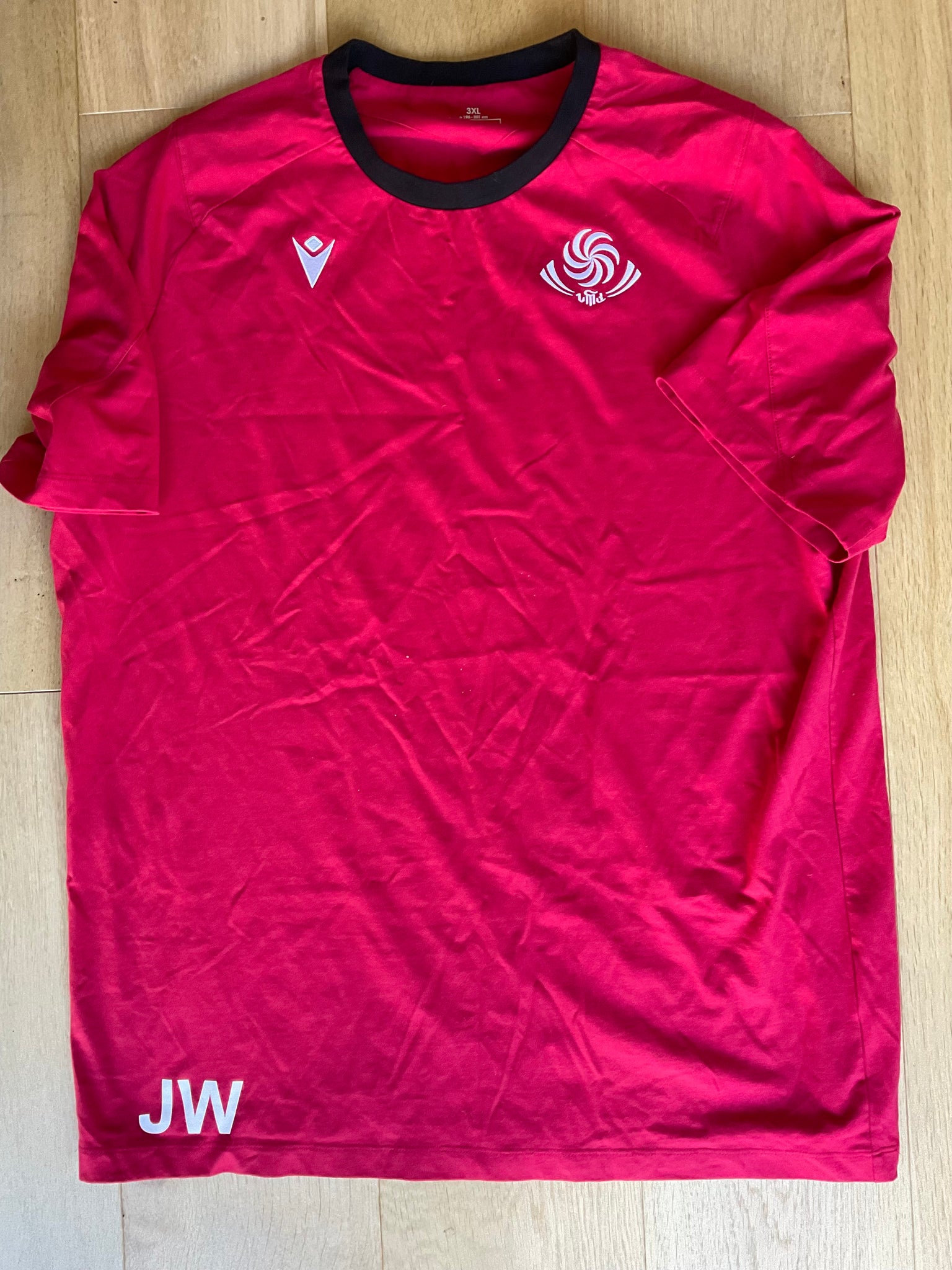 Joe Worsley - Georgia Rugby Heavyweight T-Shirt [Red & Black]