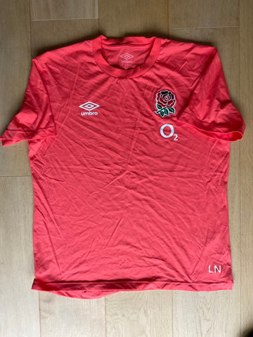 Luke Northmore - England Rugby Casual T-Shirt  [Coral]