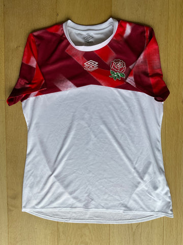 Alex Matthews - England RWC Gym / Training T-Shirt [White & Red]