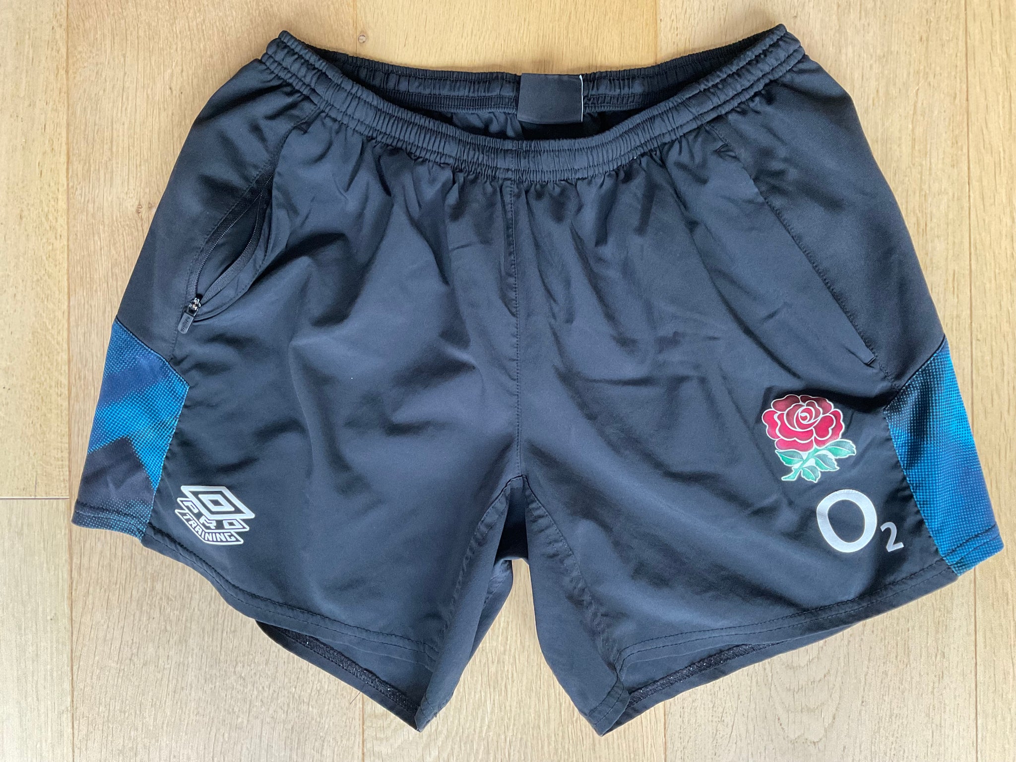 Alex Matthews - England Rugby Gym Shorts [Black with Blue]
