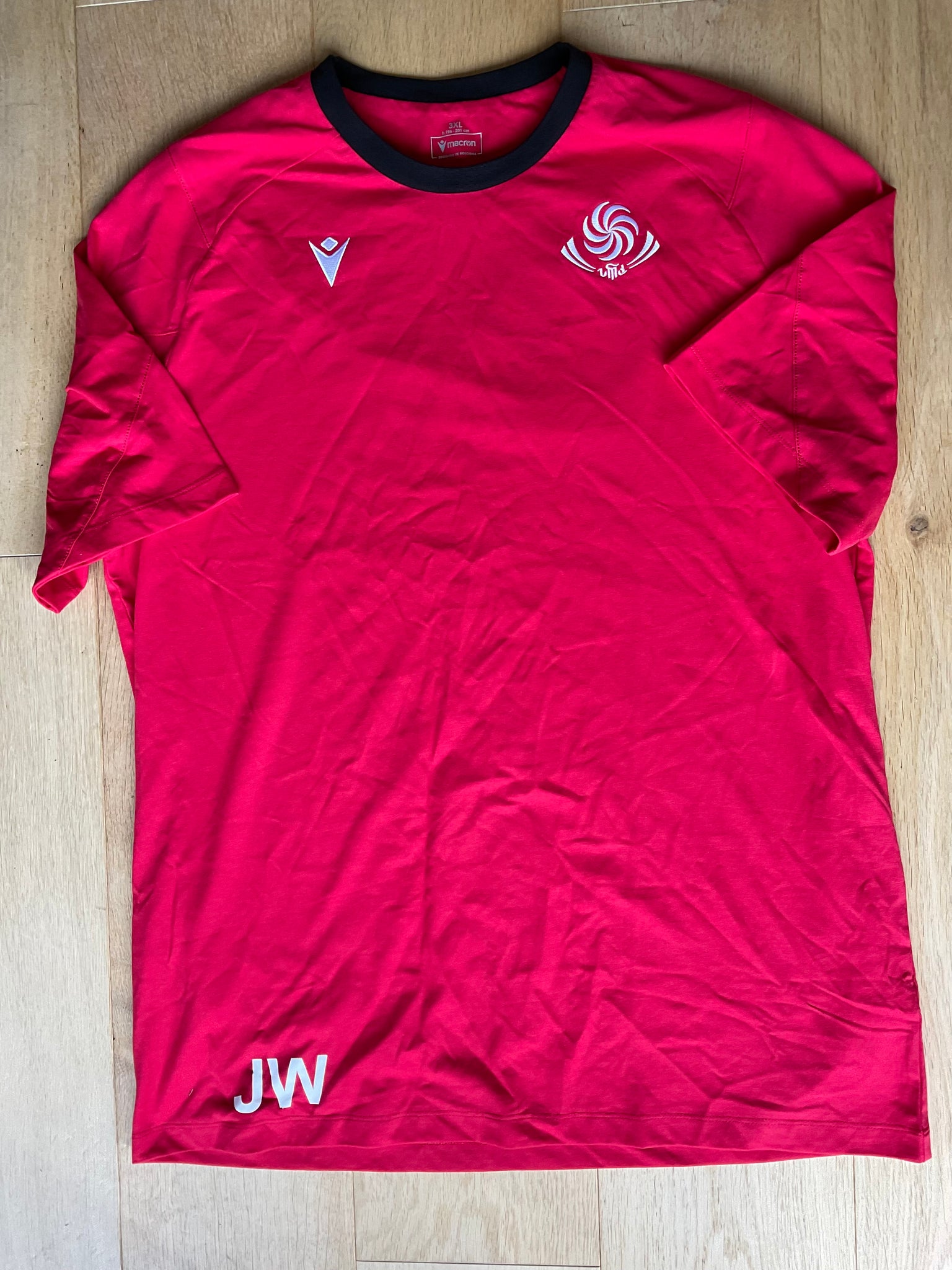 Joe Worsley - Georgia Rugby Heavyweight T-Shirt [Red & Black]