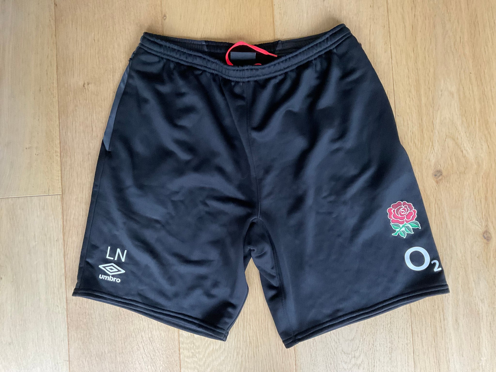Luke Northmore - England Rugby Long Knit Shorts  [Black & Grey]