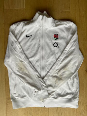 Simon Shaw - England Rugby Classic Anthem Jacket [White]