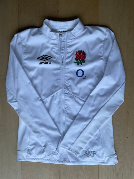 England Rugby Anthem Jacket [White with Red Rose]