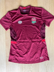 KD Initials - England Rugby Gym T-Shirt [Red & Scarlet]