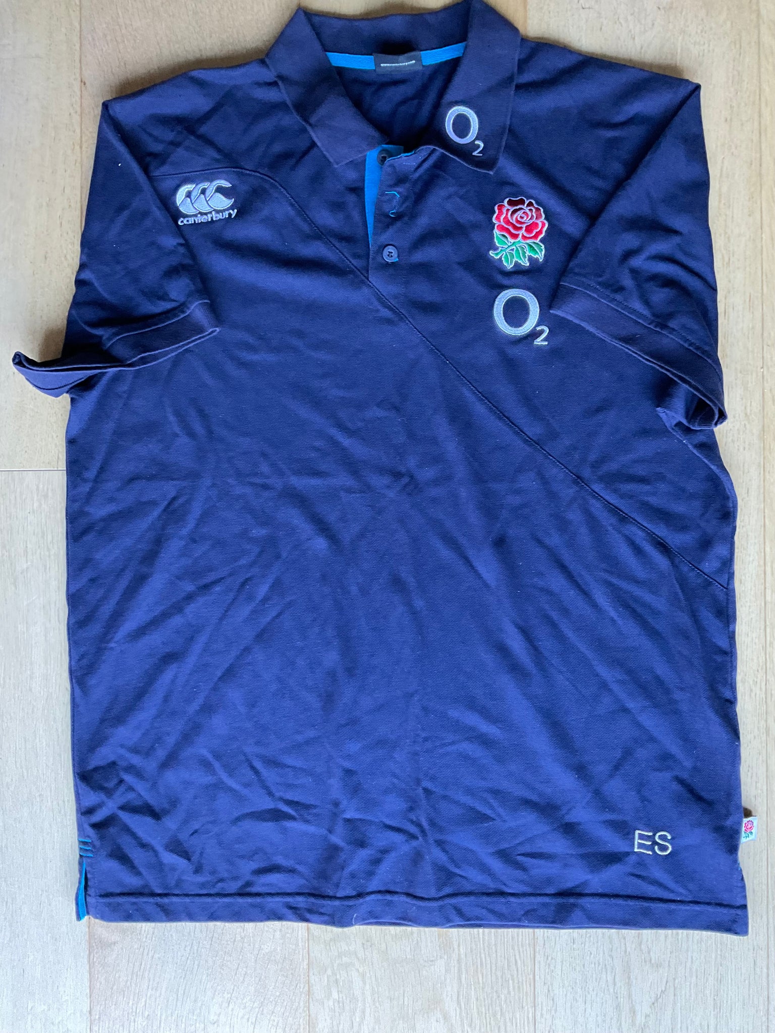 Ed Slater - England Rugby Polo Shirt [Blue]