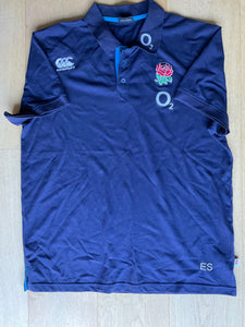Ed Slater - England Rugby Polo Shirt [Blue]