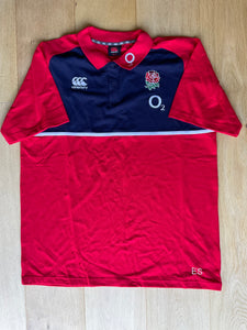 Ed Slater - England Rugby Polo Shirt [Red & Blue]