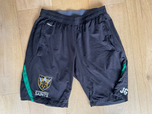 James Grayson - Northampton Saints Boxing Style Gym Shorts [Black & Green]