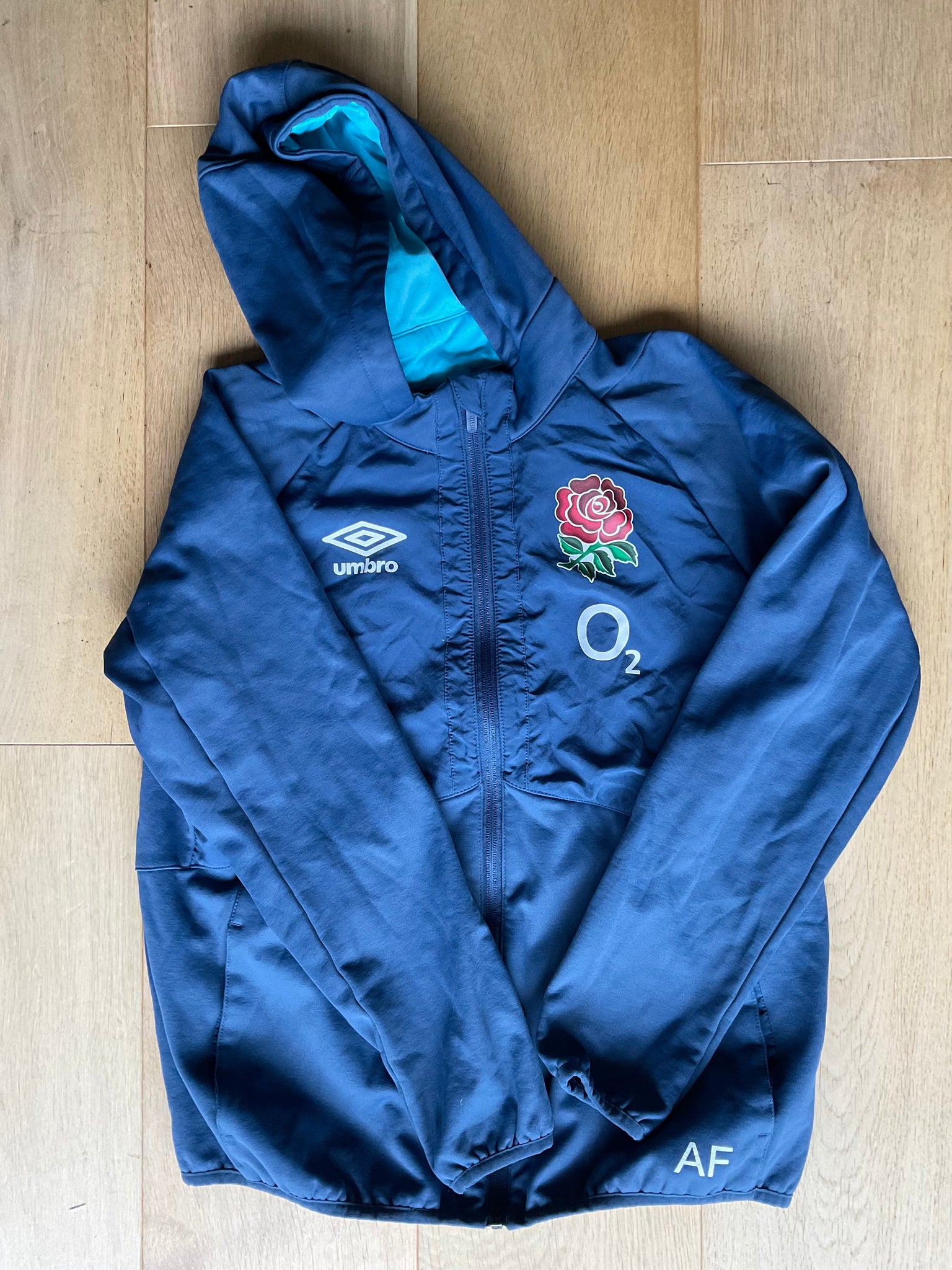 AF Initials - England Rugby Fleece Lined Full Zip Jacket [Teal]