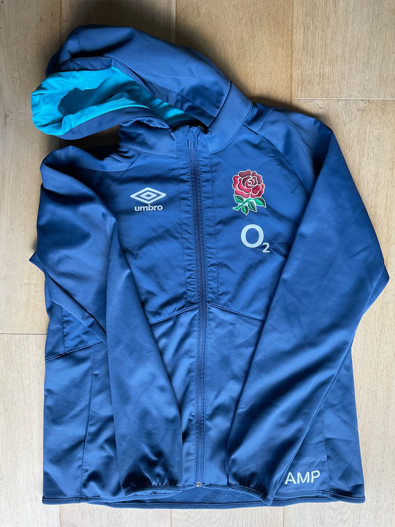 AMP Initials - England Rugby Fleece Lined Full Zip Jacket [Teal]