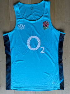Ollie Lawrence - England Rugby Gym Vest [Light & Dark Blue ]