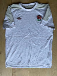 Ollie Lawrence - England Rugby Casual T-Shirt [White & Grey ]