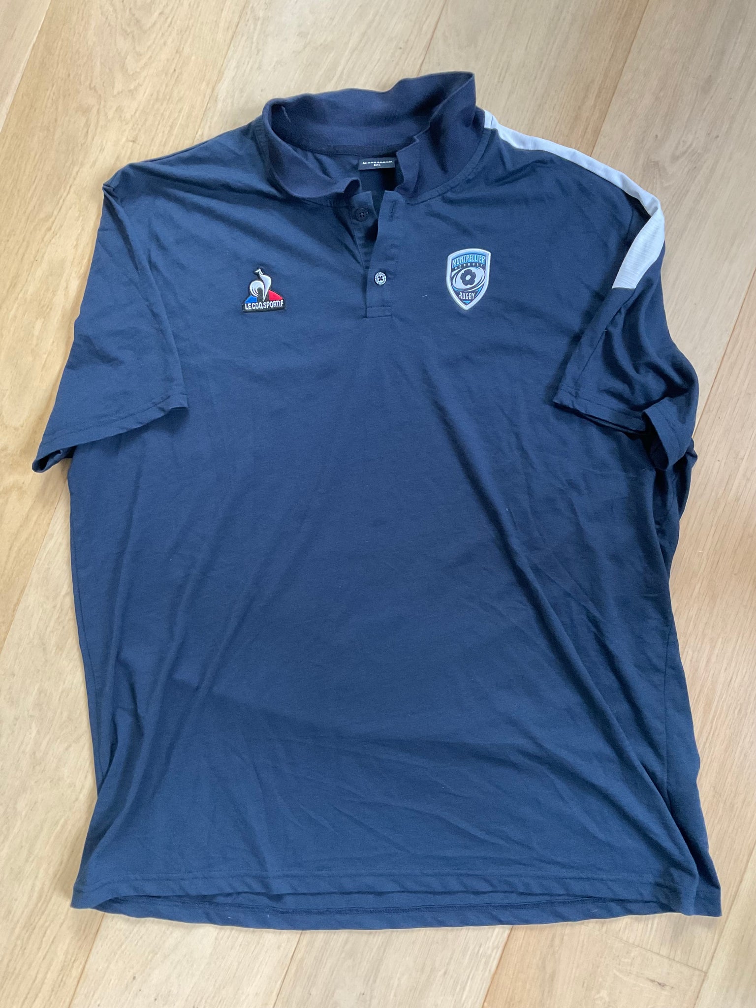 Elliott Stooke - Montpellier Rugby Polo Shirt [Blue with White]