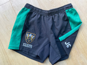 James Grayson - Northampton Saints Training Shorts [Black & Green]