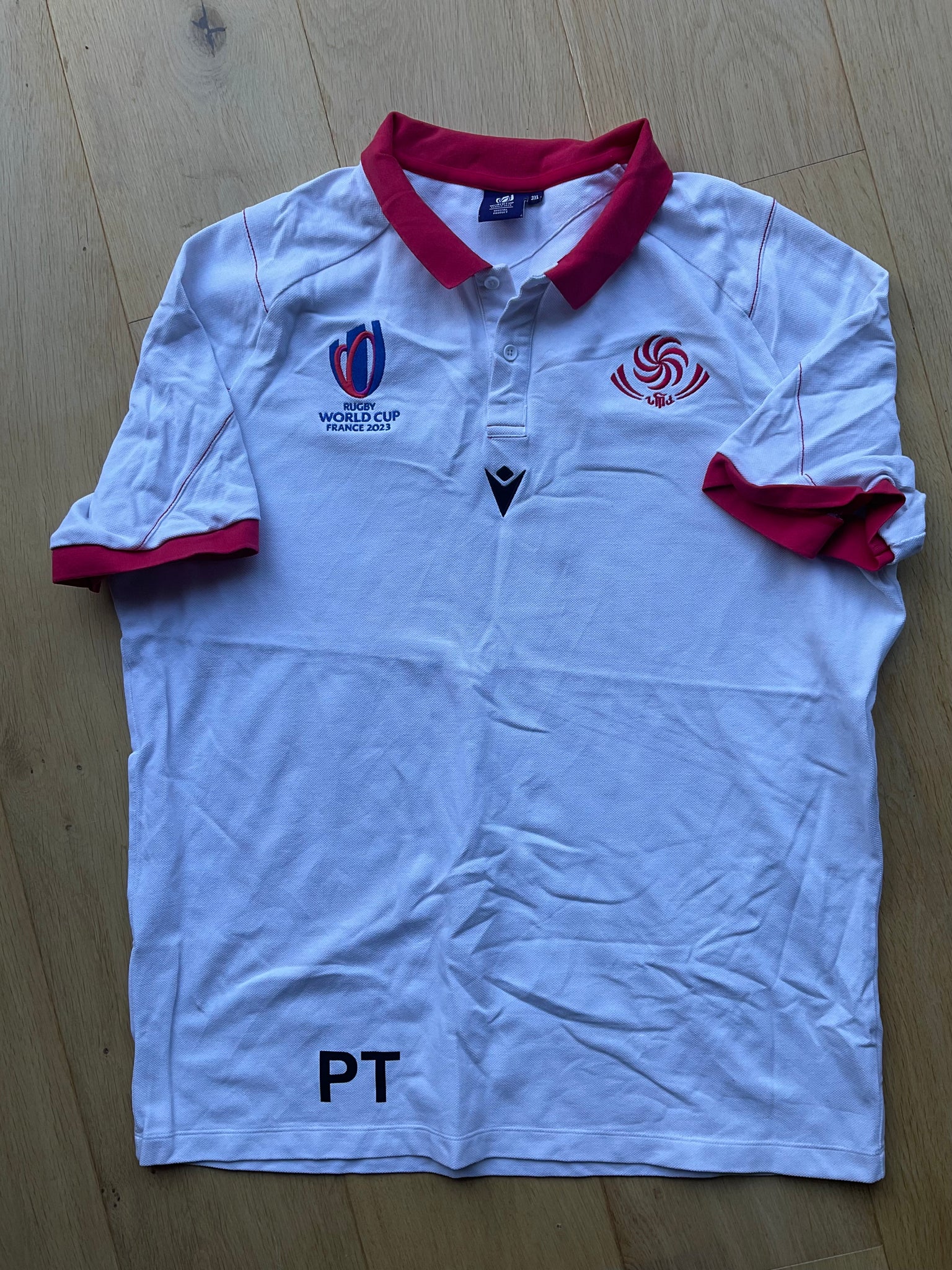 Georgia Rugby - RWC 2023 Polo Shirt [White & Red]