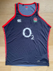 Jamie George - England Rugby Gym Vest [Graphite, Grey & Orange]
