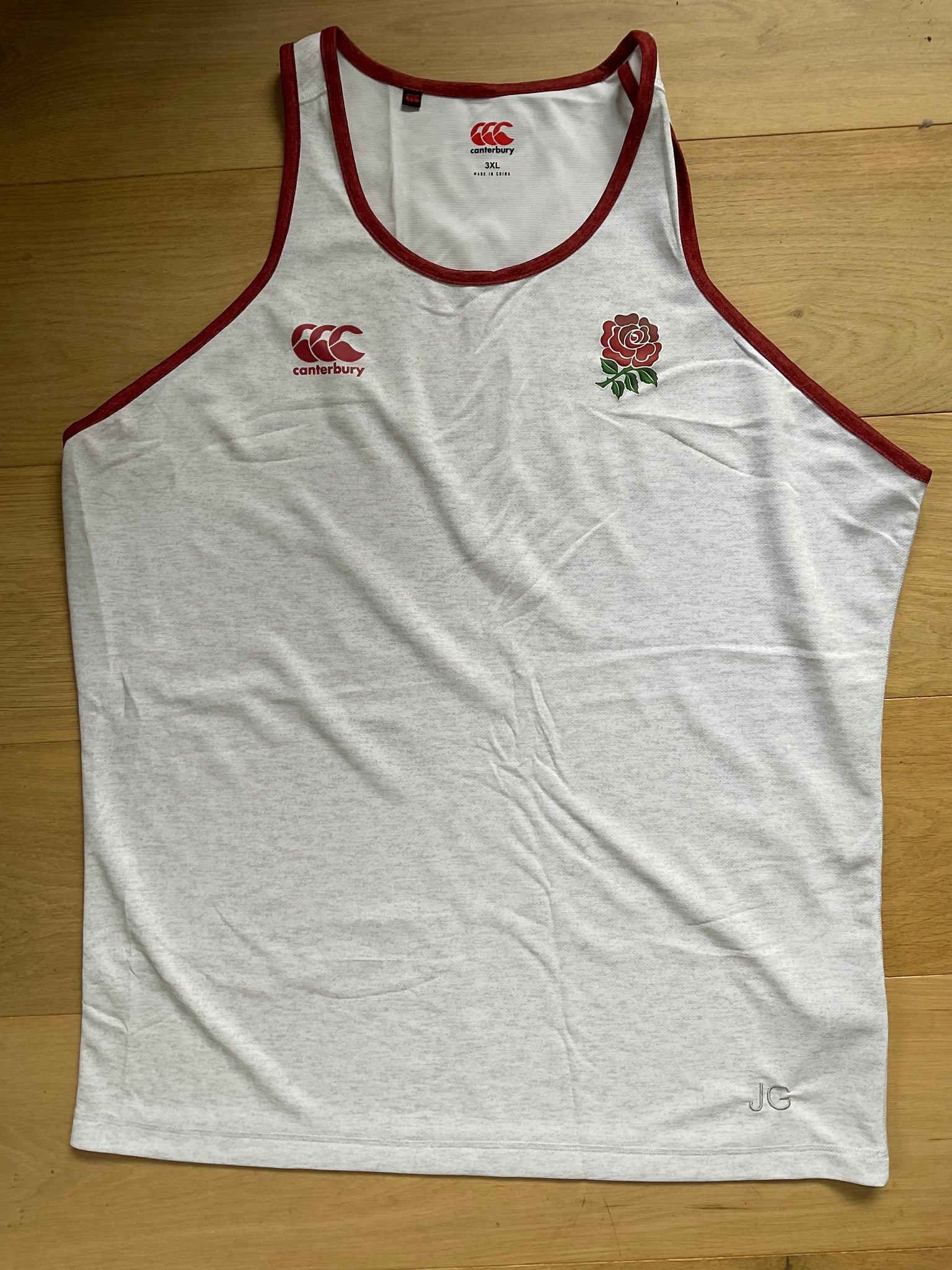 Jamie George - England Rugby Gym Vest [Grey & Russet]