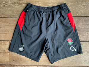 Jamie George - England Rugby Gym Shorts [Black & Orange]