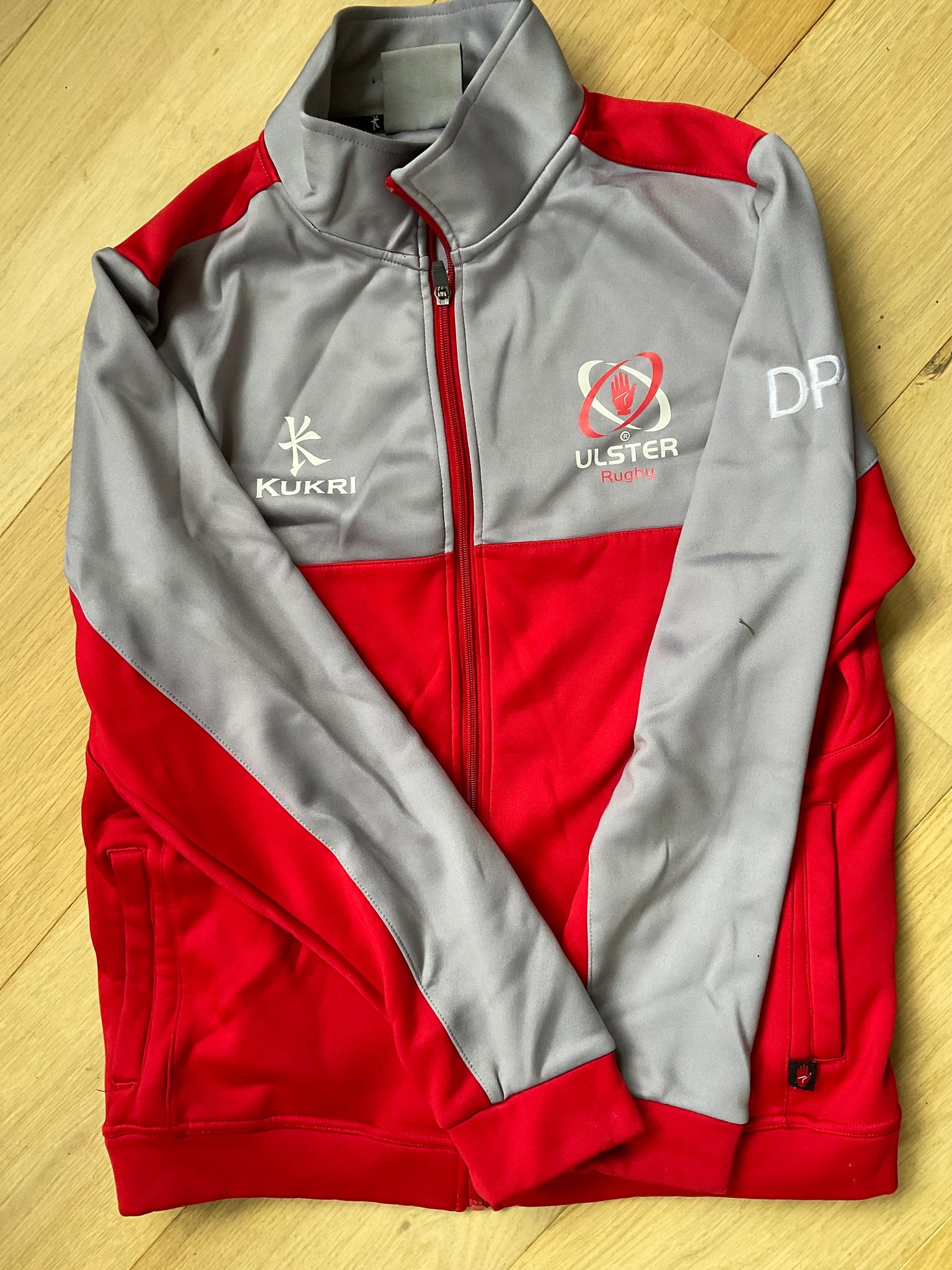 Dwayne Peel - Ulster Rugby - Fleece Lined Jacket [Red & Grey]