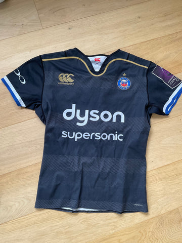 Max Lahiff - Bath Rugby  Match Worn Shirt  [Black, Gold & Blue]