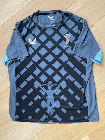 André Esterhuizen - Harlequins Gym T-Shirt [Grey, Black & Blue ]