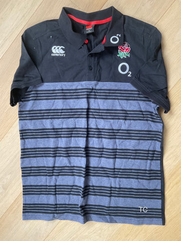 Tom Curry - England Rugby Polo Shirt [Black & Grey]