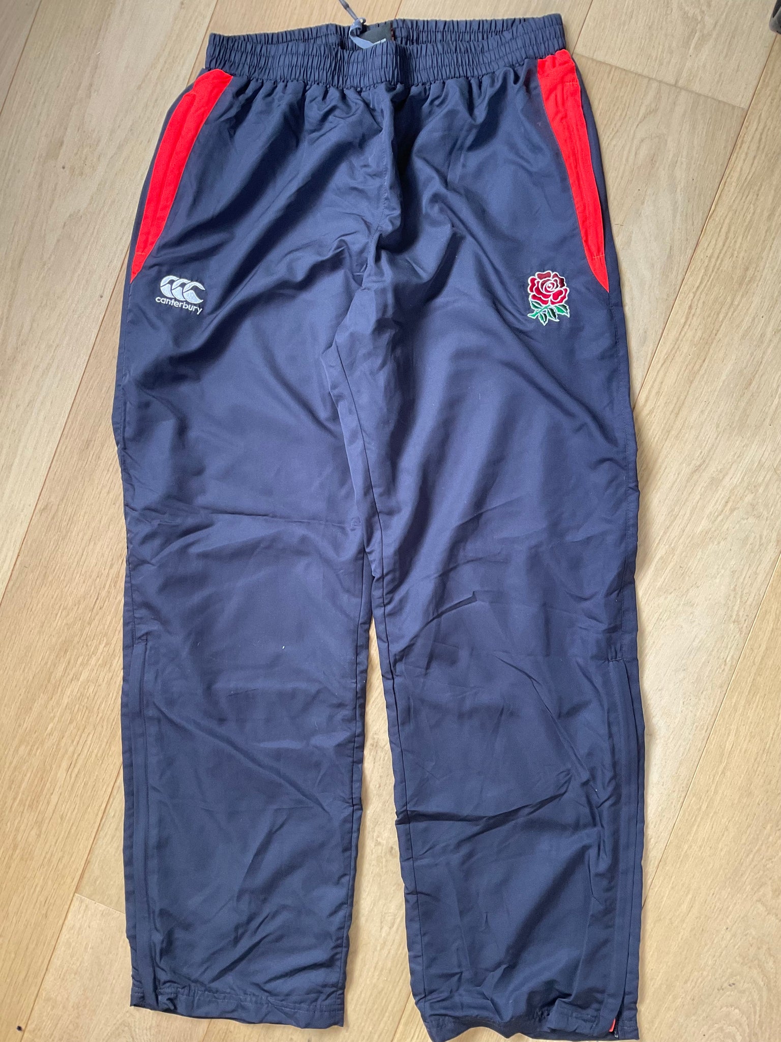 Tom Curry - England Rugby Tracksuit Bottoms [Anthracite & Orange]