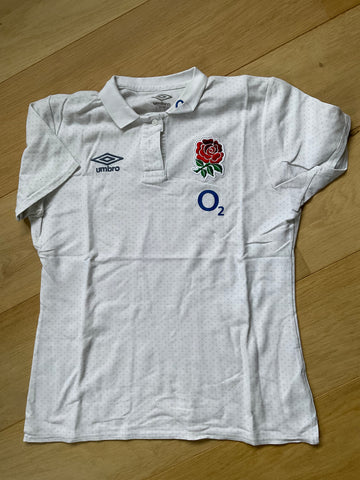 Alex Matthews - England Rugby Casual Polo Shirt [White & Grey]
