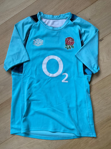 Alex Matthews - England Rugby Training Shirt [Light & Dark Blue]