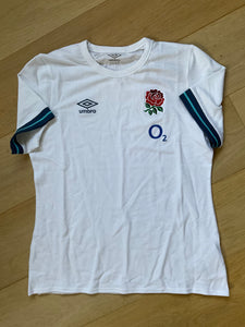 Women’s England Rugby Presentation T-Shirt [White with Blue]